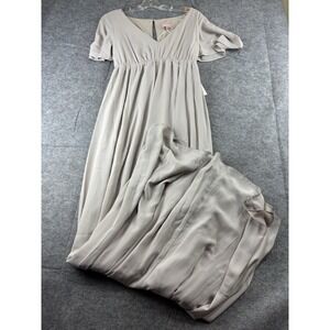 Show Me Your Mumu Emily Empire Maxi Dress Women Pink Keyhole Bridesmaid Prom